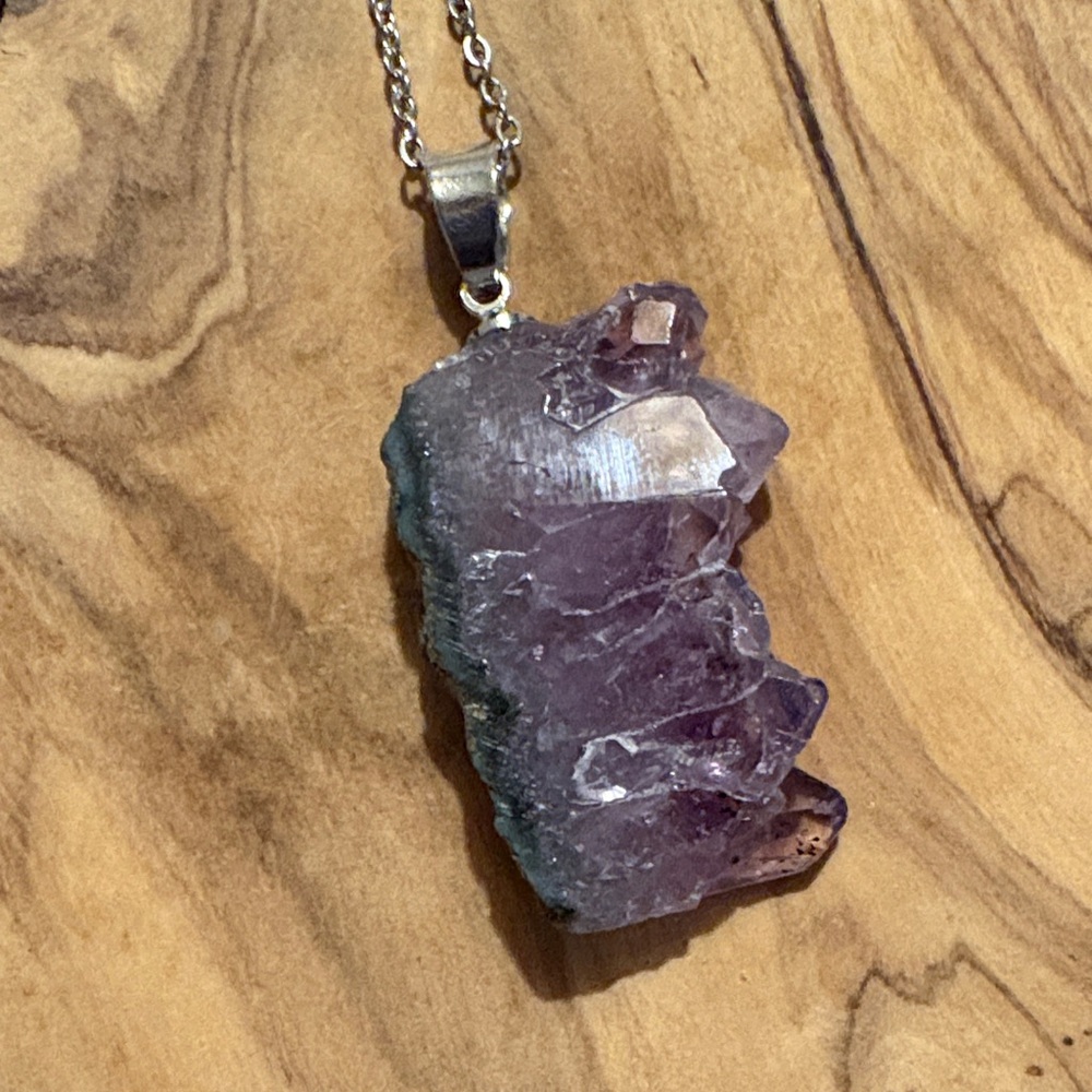 Purple Amethyst Pendant Necklace
